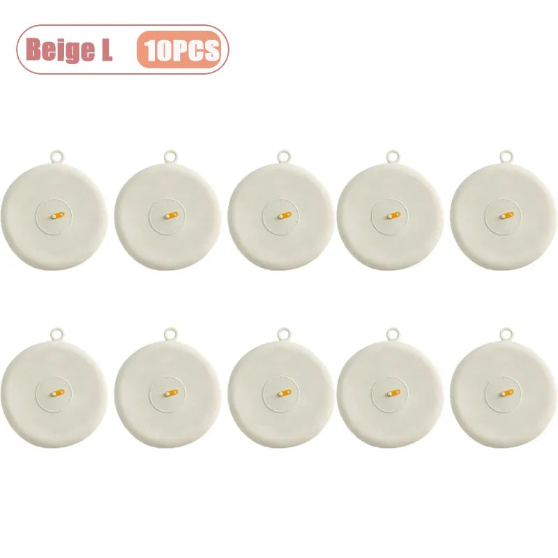 Food Cover Set Bowl Lids Heat Resistant Round Refrigerator Leftovers Universal Sealing Lids Reusable Kitchen Covers Oasis Select Beige L-10PCS