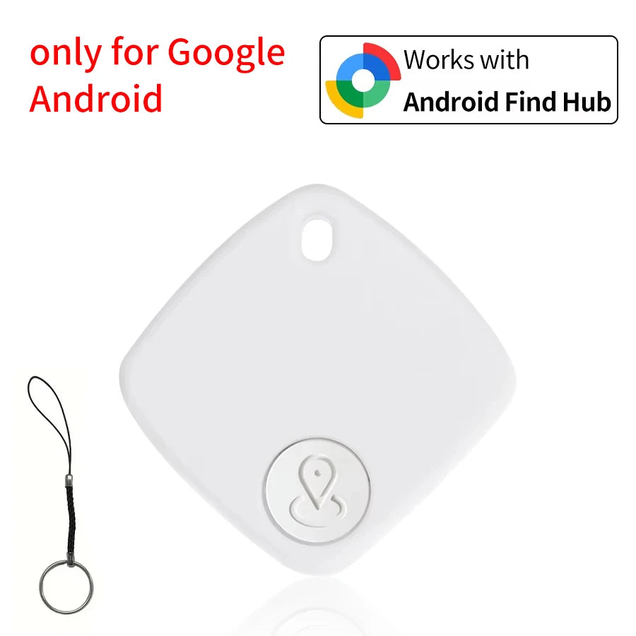 Android IOS Dual-system GPS Tracker Smart Bluetooth Tracking Device Portable Real Time Positioner Global Locator for Kid Pet Car Oasis Select White Only Android