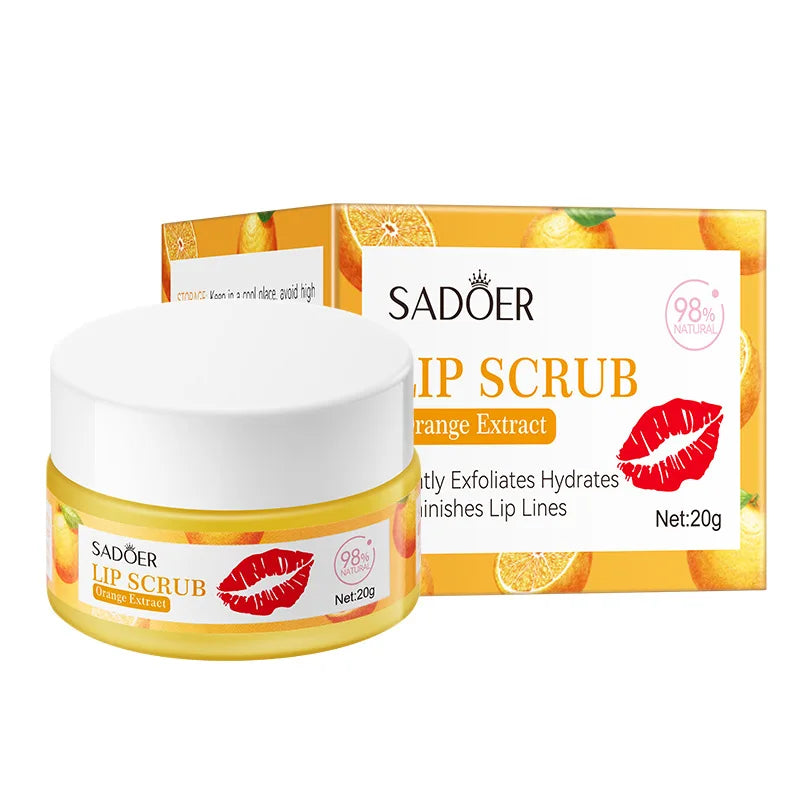 SADOER Fruit Lip Scrub Mask – Avocado Orange Strawberry Lip Scrub Mask Oasis Select Orange