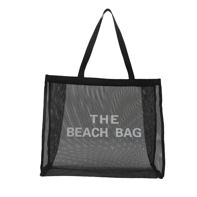 Mesh Tote Bag for Women Reusable Large Shoulder Shopping Bag Durable for Poolside Fitness Travel Oasis Select A6