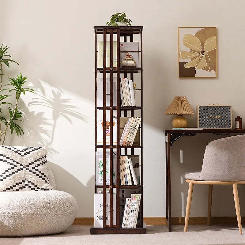 Rotating bookshelf Floor-to-ceiling children's shelf Bookcase Simple baby picture book storage Simple home student multi-layer Oasis Select
