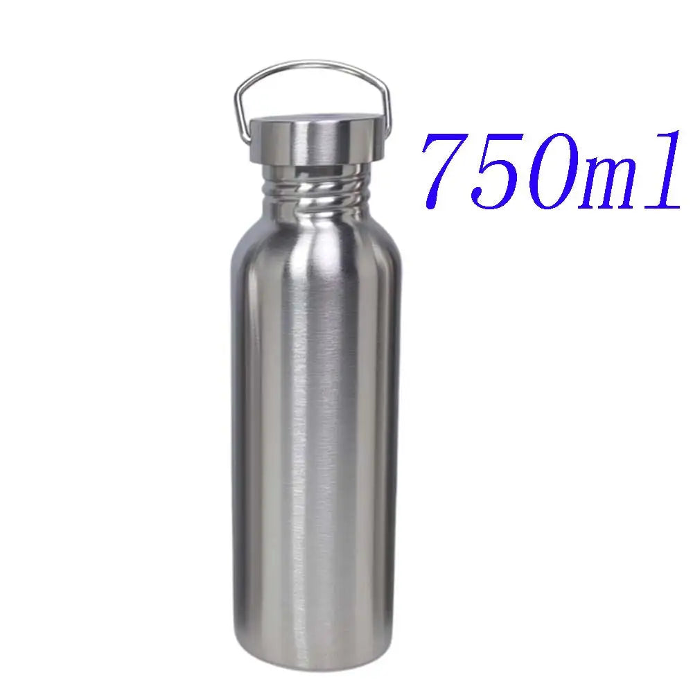 350 750ML 1000ML 304 Stainless Steel Water Bottle Single Wall Backpack Canteen for Outdoor Camping HikingCycling Fishing Travel Oasis Select 750ml