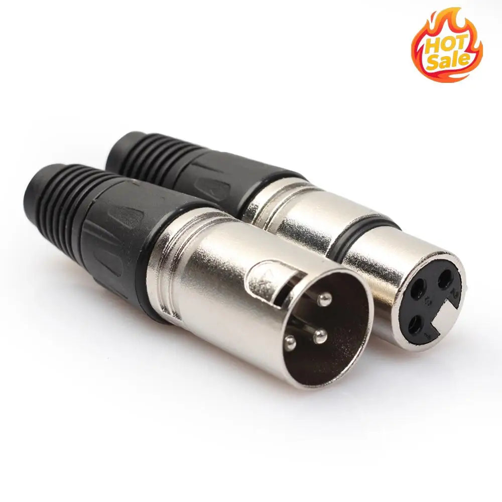 8pcs 3Pin XLR Female Male Socket Panel Mount Chassis Plug Connectors Adapters Oasis Select