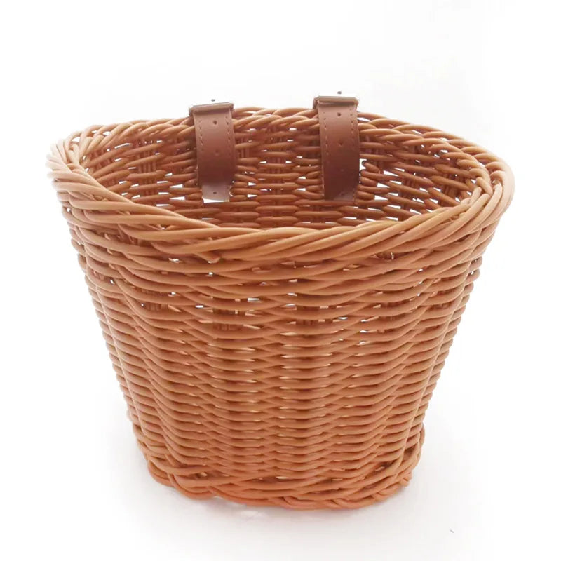 Eco-friendly Woven Rattan Baskets - Fit Scooters Baby Walkers Children's Bikes & Electric Vehicles Multiple Sizes Rattan Basket Oasis Select Brown 22x18x18CM