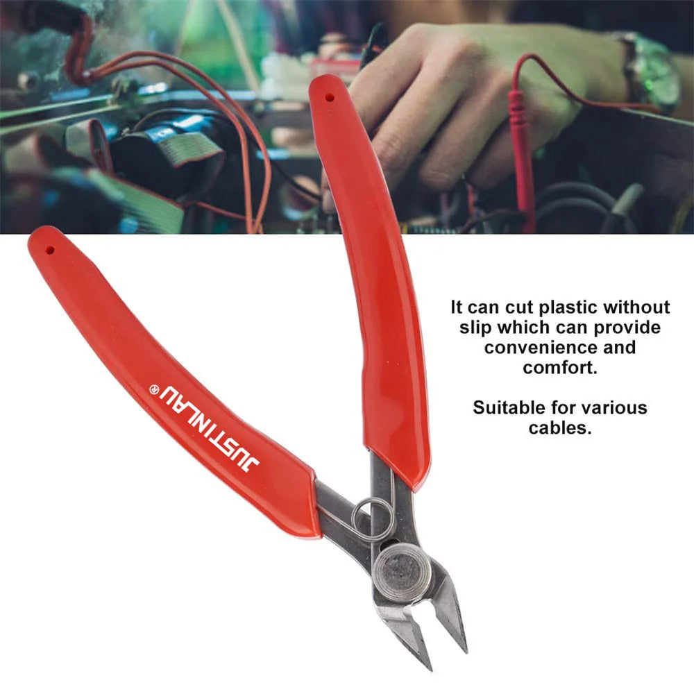 Universal Stainless Steel Pliers DIY Electronic Diagonal Side Cutting Nippers Wire Cable Cutter 3D Printer Parts Hand Tools Oasis Select