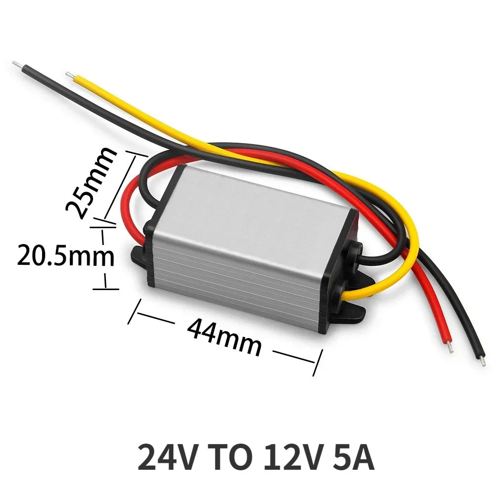 24V to 12V Converter Step Down 24V 12V Waterproof Module DC 1A-5A Buck Model Converter 24V to 12V Voltage Regulator Oasis Select 24V TO 12V 5A 24V 12V