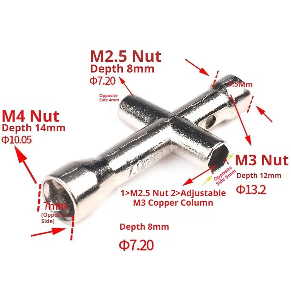 Mini Cross Hex Socket Wrench M2–M4 | RC Car & Drone Tool