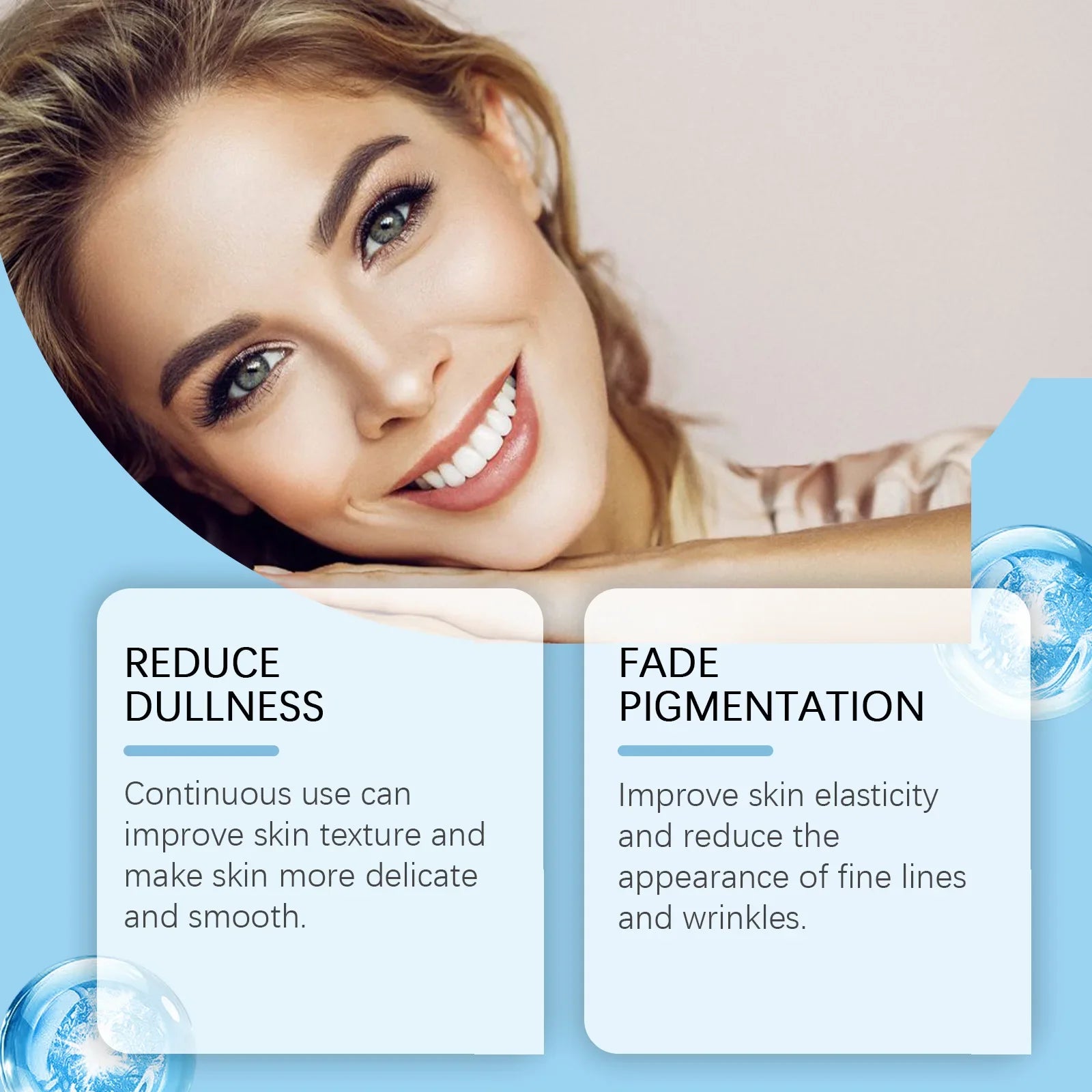 Blue Copper Peptide Serum Firming Fade Fine Lines Shrink Pores Skin Care Rejuvenation Smooth Brightening Spot Moisturizing Serum Oasis Select