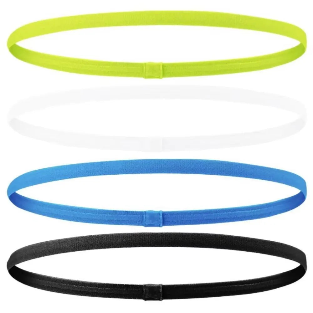 1/4Pcs Women Men Yoga Hair Bands Sports Fitness Headband Girls Sport Anti-slip Elastic Rubber Sweatband For Football Running Oasis Select mix 4pcs 2