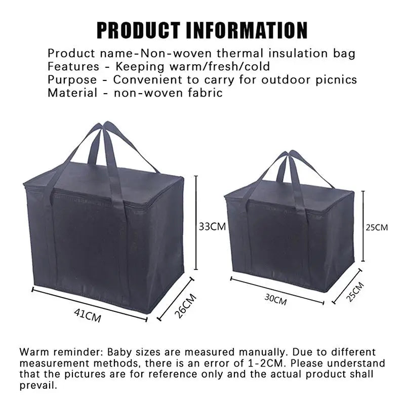 Large Capacity Insulated Lunch Bag Portable Thermal Cooler for Work Picnic Beach Hiking Outdoor Family Trips Oasis Select