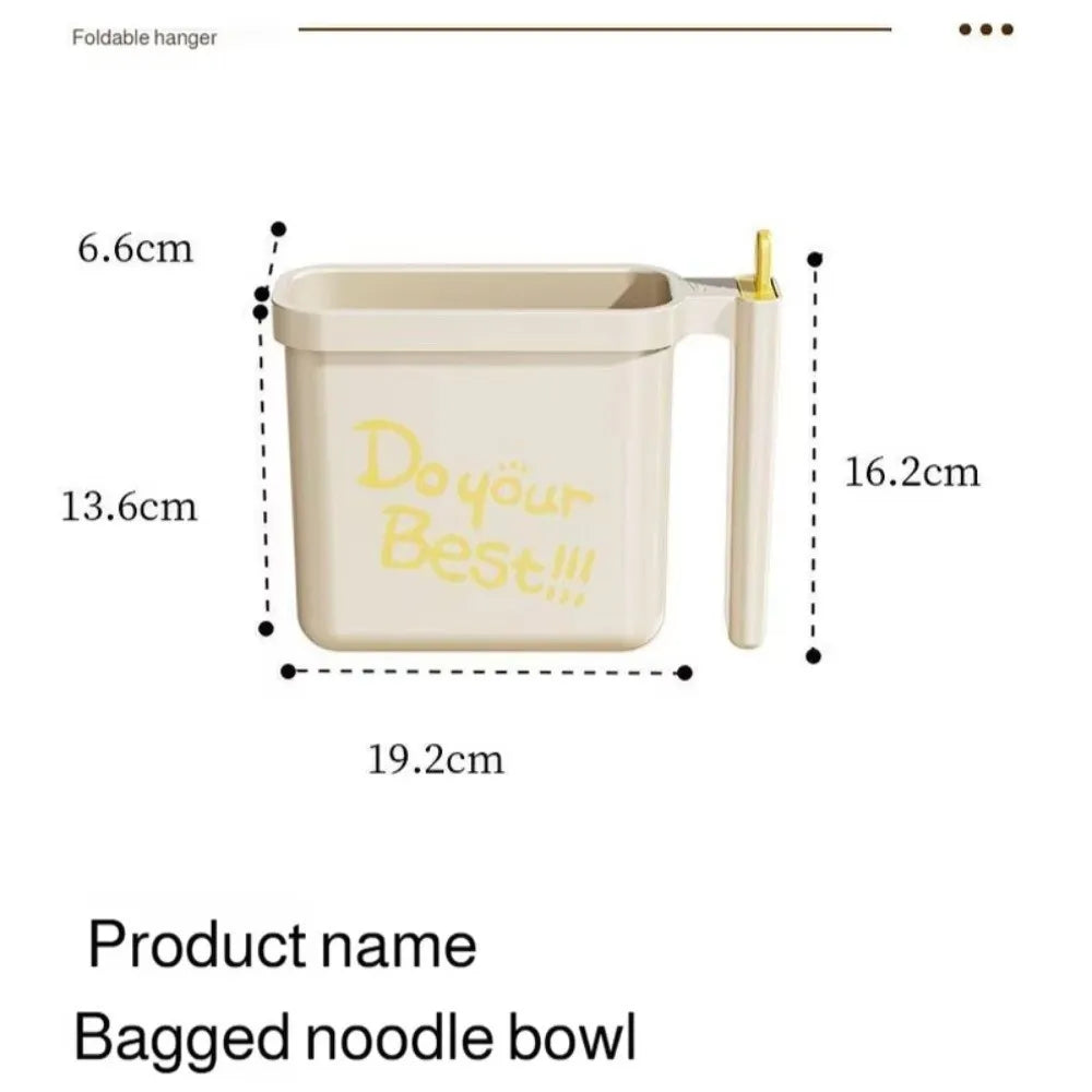 Portable Lazy No Wash Instant Noodle Bowl Multifunctional High-temperature Resistant Instant Noodle Container with Fork Oasis Select