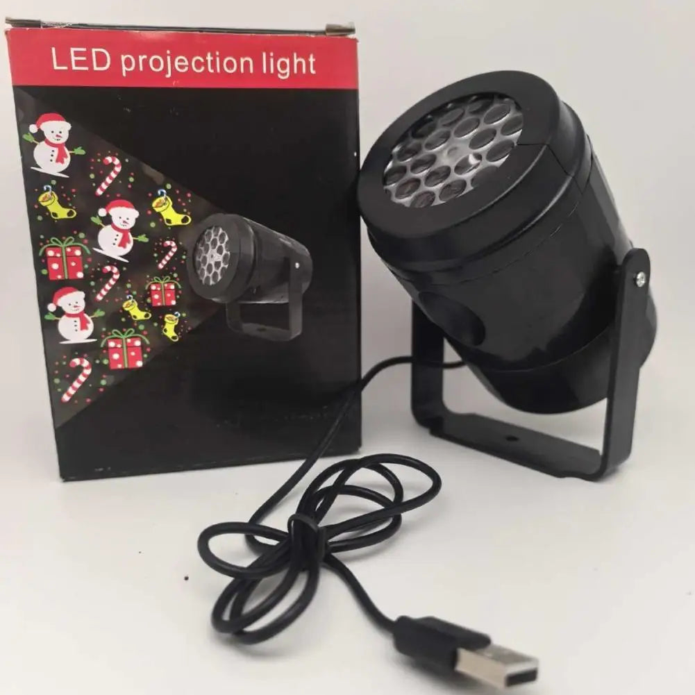 USB Snowflake Projector Light – Rotating Christmas Holiday Lamp Holiday Projector Lamp Oasis Select