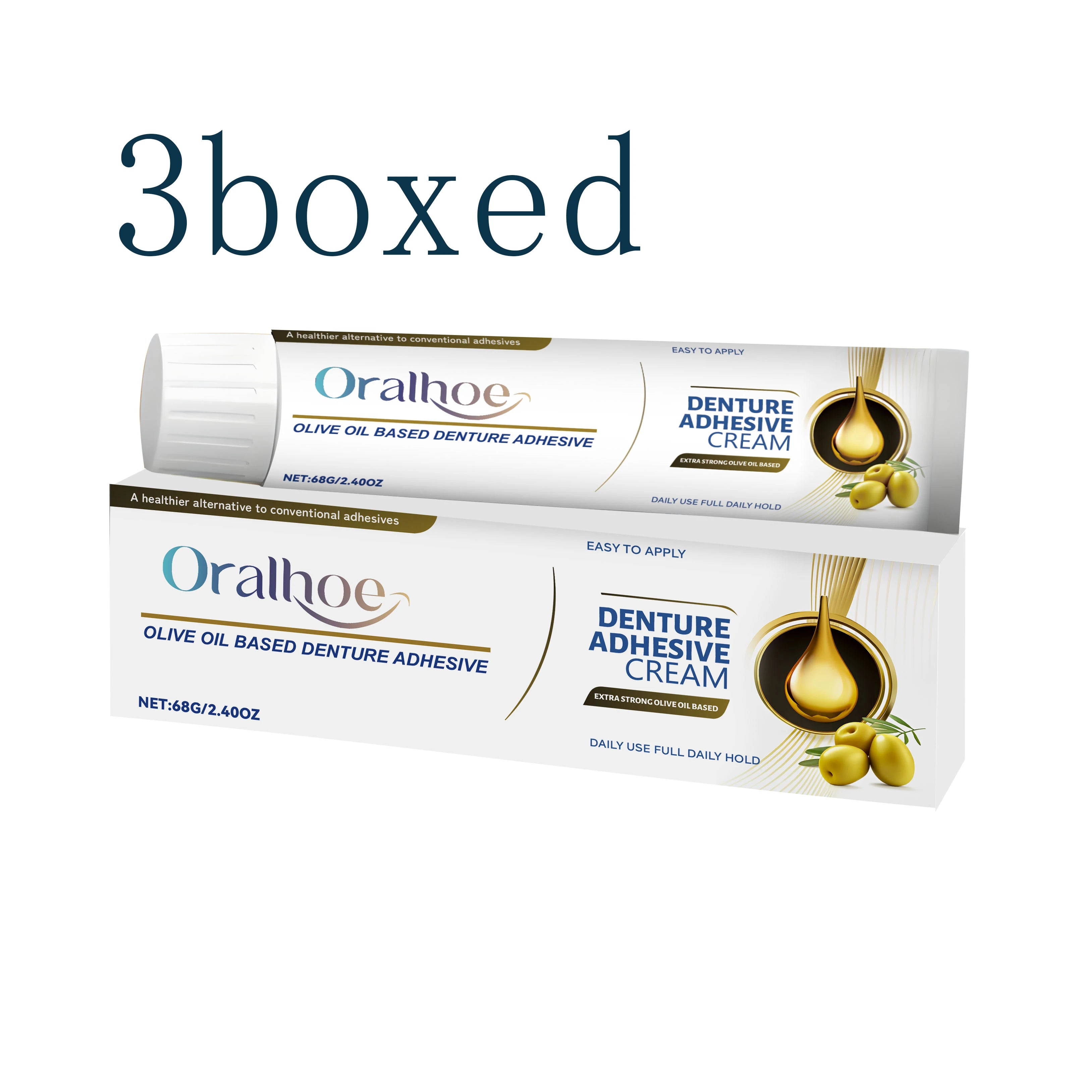 Thermoplastic Comfort Denture Adhesives Glue Teeth Care Denture Silicone Reline Kit Adhesive Cushion Friction Fixed Dentures Oasis Select 3boxed