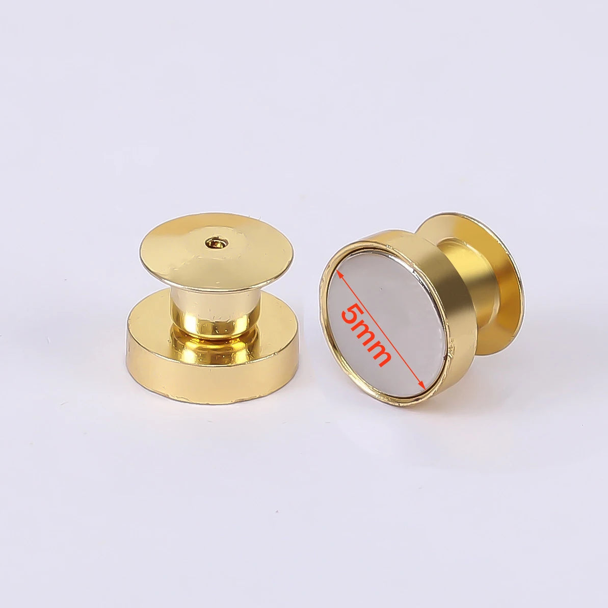 10Pcs Magnetic Clasp Brooch Locking Pin Backs Metal Pin Back Locking Pin Keepers Locking Clasp DIY Brooch Badge Jewelry Making Oasis Select Gold 5mm