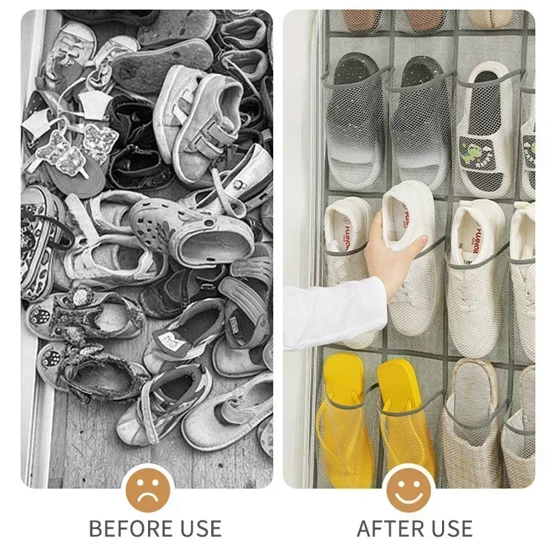 Over The Door Shoe Rack With 24 Large Mesh Pockets Hanging Shoe Organizer For Closet Hanging Shoe Rack Holder Hanger Oasis Select