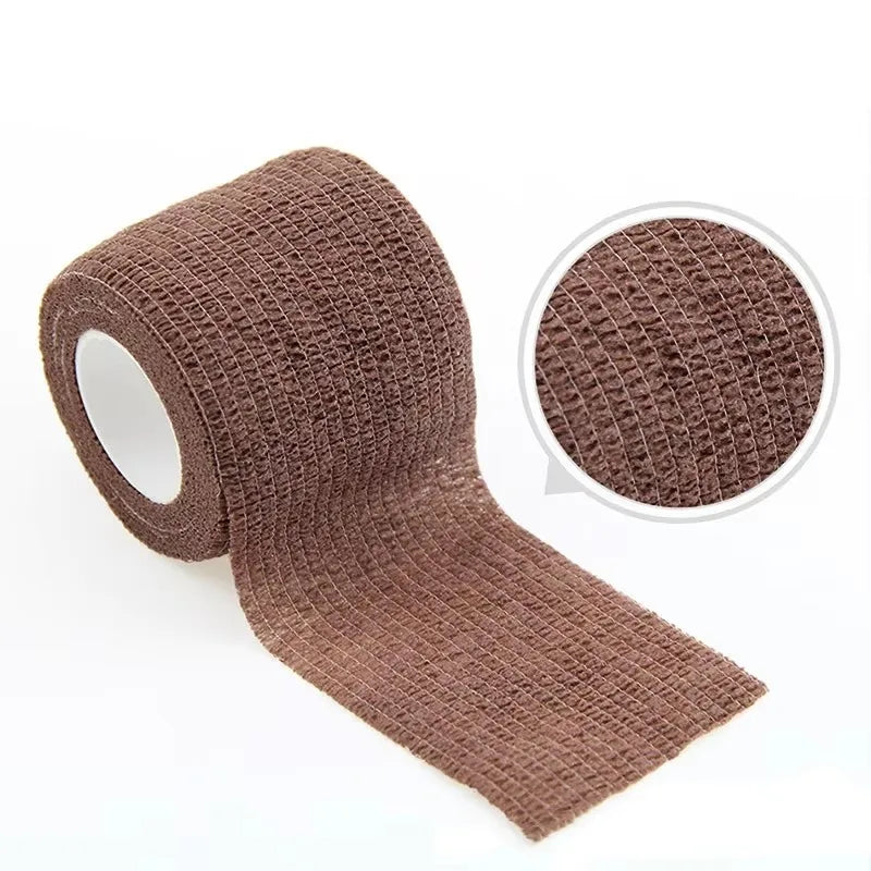 1Rolls Self Adhesive Elastic Sports Bandage Wrap - Joints & Limbs & Pet Protection | Athletic Injury Tape | Compression Strap Oasis Select Coffee 2.5cm