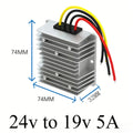 24 Volt to 19 Volt 24v to 19v 5A-20A DC Buck Converter Voltage Regulator Step Down Converter Laptop Power Supply for Car Oasis Select 24v to 19v 5A 24V 19V