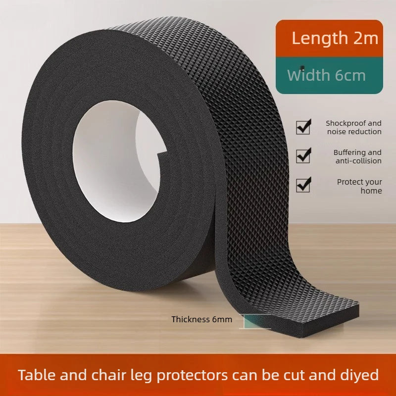 Chair Foot Pad Table and Chair Foot Cover Silent and Wear-resistant Table Foot Protection Cover Non Slip Sofa Foot Pad Oasis Select Width 6cm 6mm 2 Meters