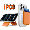 Strong Magnetic Leather Wallet with Hide Stand Case for Magsafe for IPhone 15PM 14 13 Pro Max Mag Safe Card Holder Pocket Cover