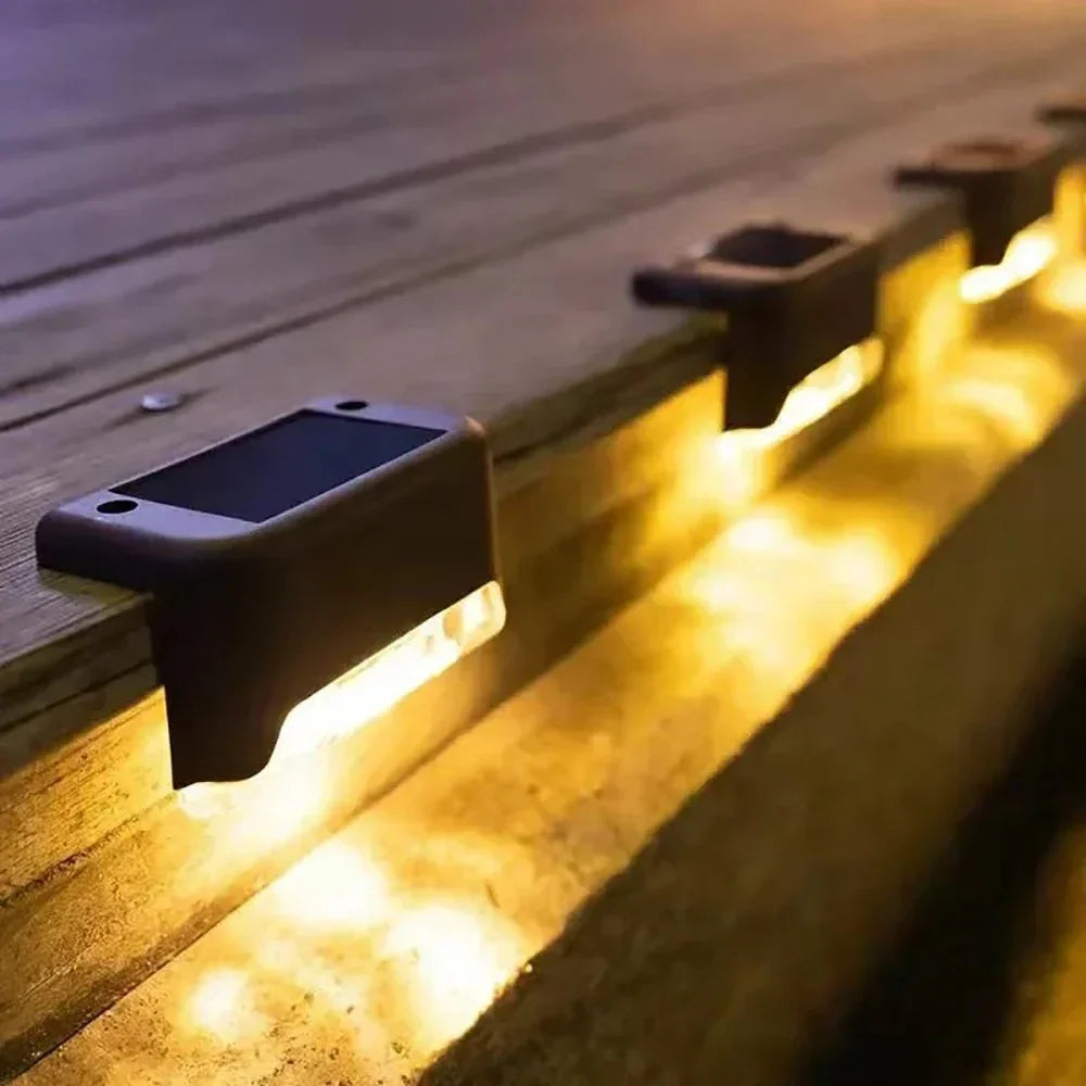 4/8/12pcs LED Solar Step Lights Outdoor Garden Waterproof Stair Light Fence Decoration for Patio Path Deck Stair Oasis Select 12PCS Warm Light