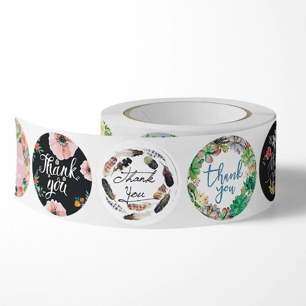 500pcs/roll label stickers, wedding decoration stickers, takeaway seal sticker labels thank you label stickers Oasis Select