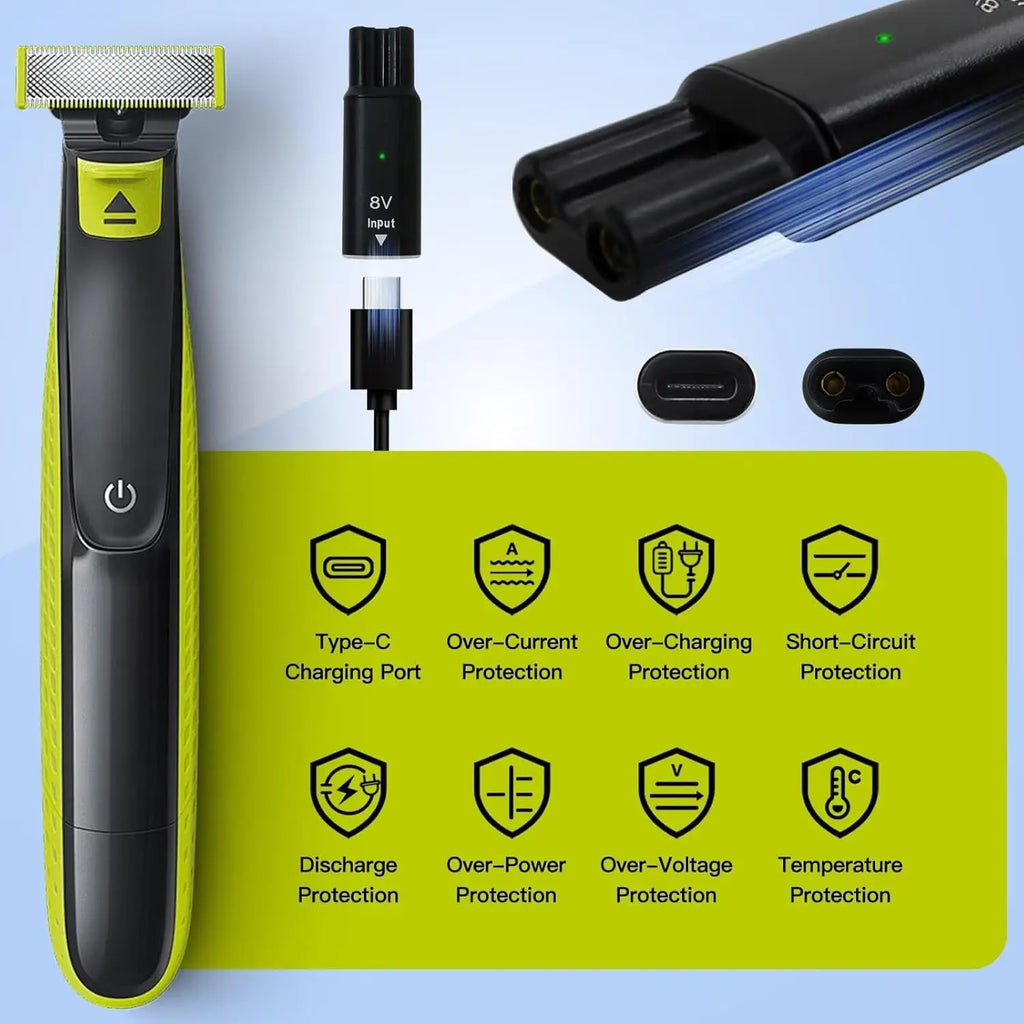 Type-C Charger Adapter for Philips Norelco OneBlade 8V QP2630 Shaver Charging Adapter Oasis Select