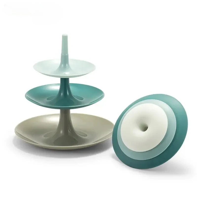Creative 3-layer Fruit Plate Living Room Cake Rack Household Afternoon Tea Snack Plate Wedding Birthday Oasis Select