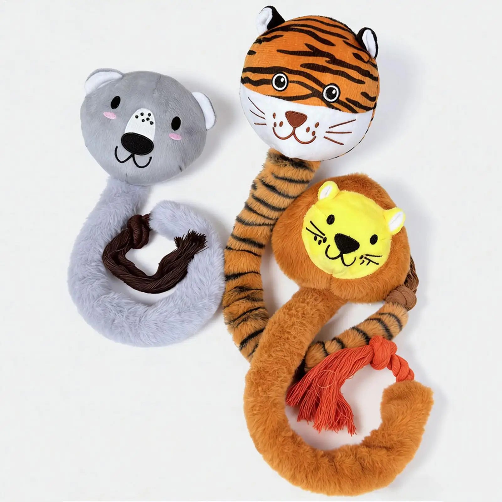 Interactive pet tug-of-war teeth cleaning and teeth-cleaning dog toys Plush Teething Animal Pet Supplies Stuffed Squeaky Toys Oasis Select