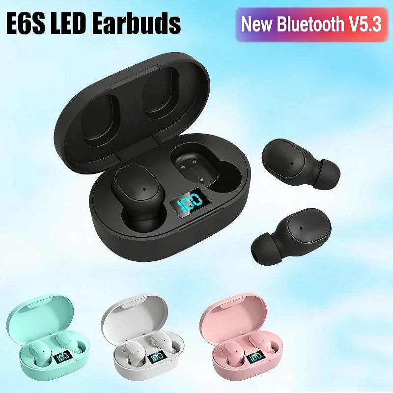 Wireless Bluetooth Earphones E6S TWS Headset Noise Cancelling Earphones With Microphone Headphone Oasis Select