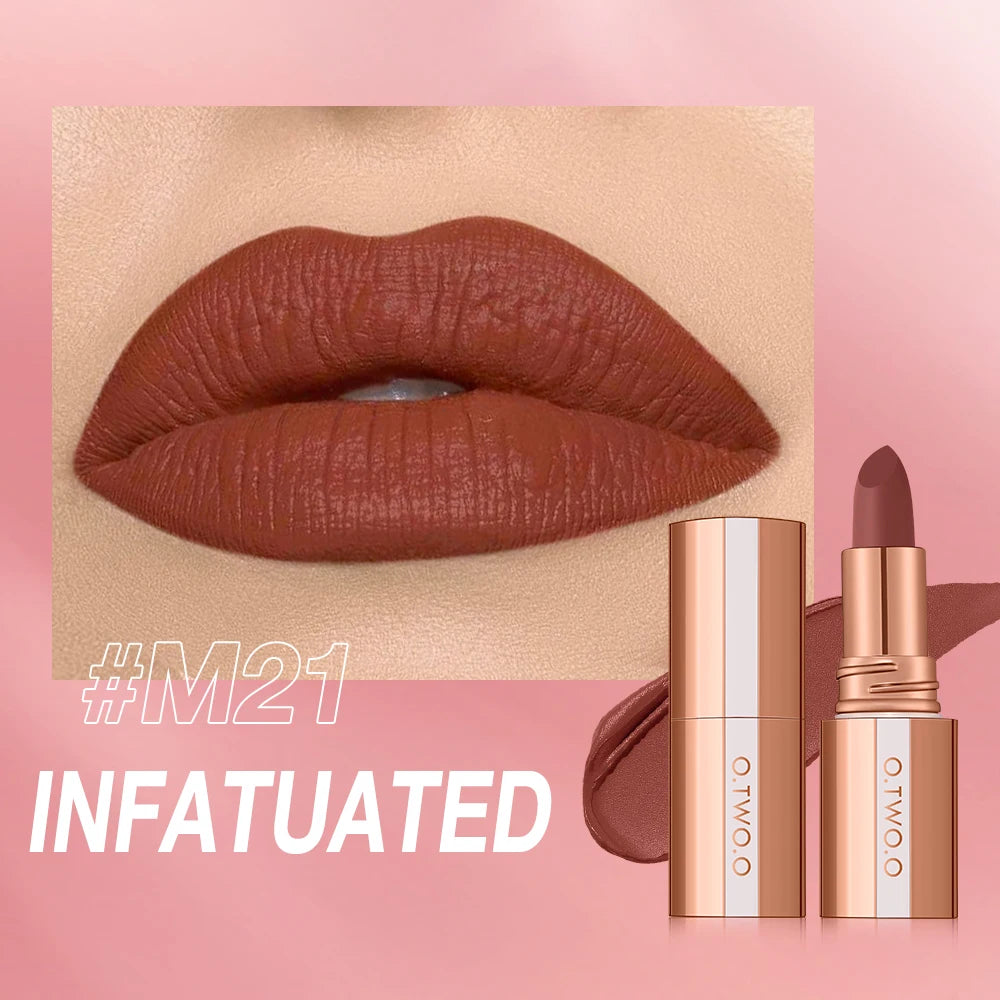 O.TWO.O Matte Lipstick | 8 Colors, Waterproof, Long-Lasting