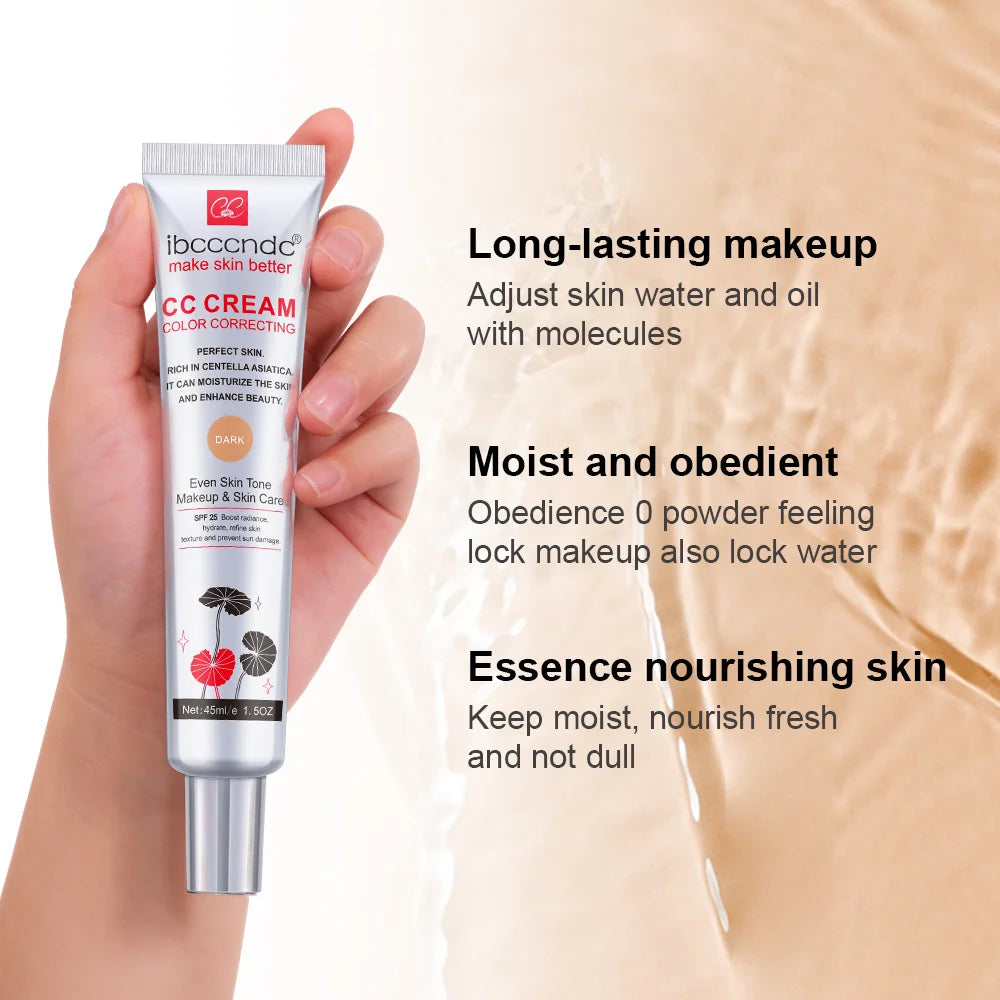 2pcs/set Color Correcting CC Cream & Suncreen Blush Stick Long-Lasting Waterproof Natural Finish Face Makeup Korean Cosmetic Oasis Select
