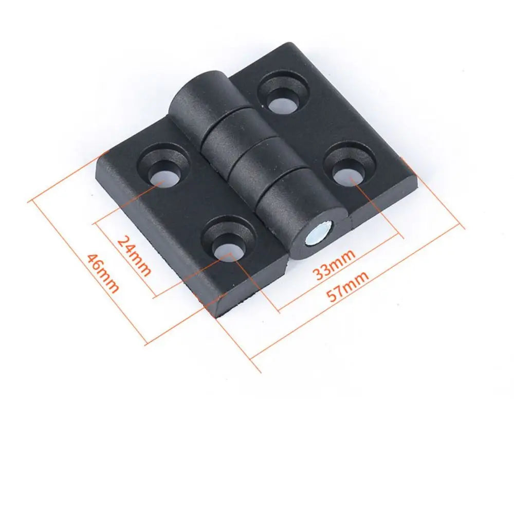 Professional ABS Plastic Plastic Door Hinge Black Durable Cabinet Door Hinge Wear-resistant Hardware Door Bearing For Furniture Oasis Select 57x46mm