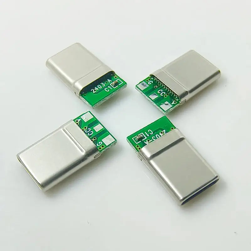 3 Pin Male Type C Laptop Connector 2 10 Sets with 3 Solder Joints CC Pin CTOC5 for Replacement Purposes in Schools Oasis Select