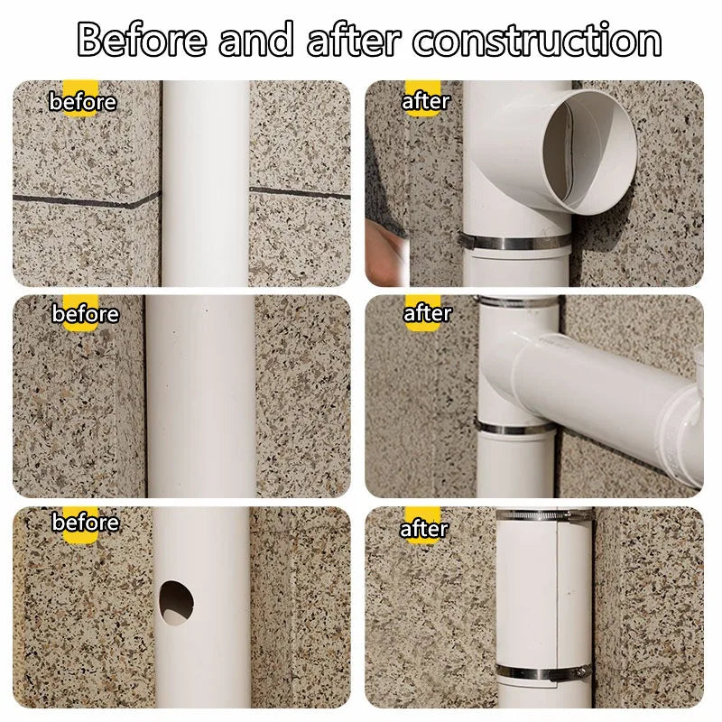 PVC Open Tee Pipe joint Repair Patch Drain Pipe Adapter Tube Connectors for Home Outdoor Industrial Plumbing Accessories Oasis Select