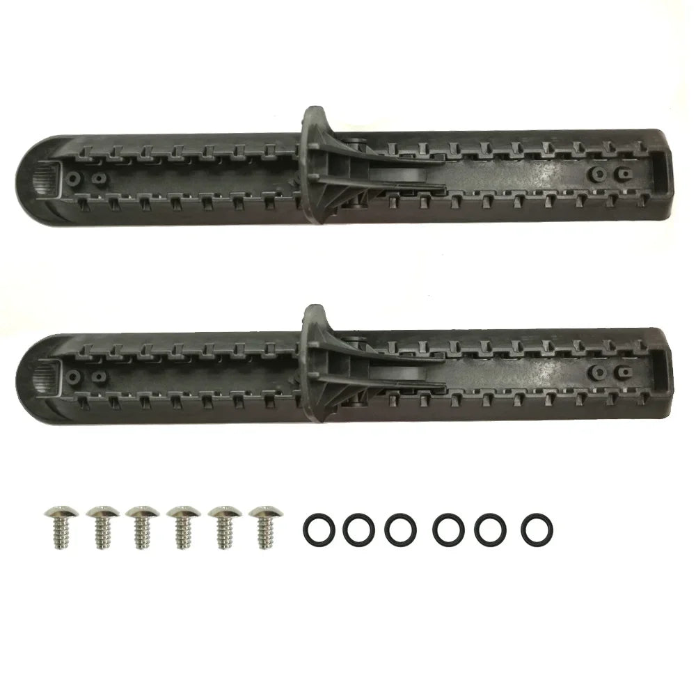 2Pcs Black Kayak Foot Brace Pedal Kit Replacement Pegs Set Nylon Inflatable Boat Rowing Boat Canoe Toe Pilot Foot Oasis Select