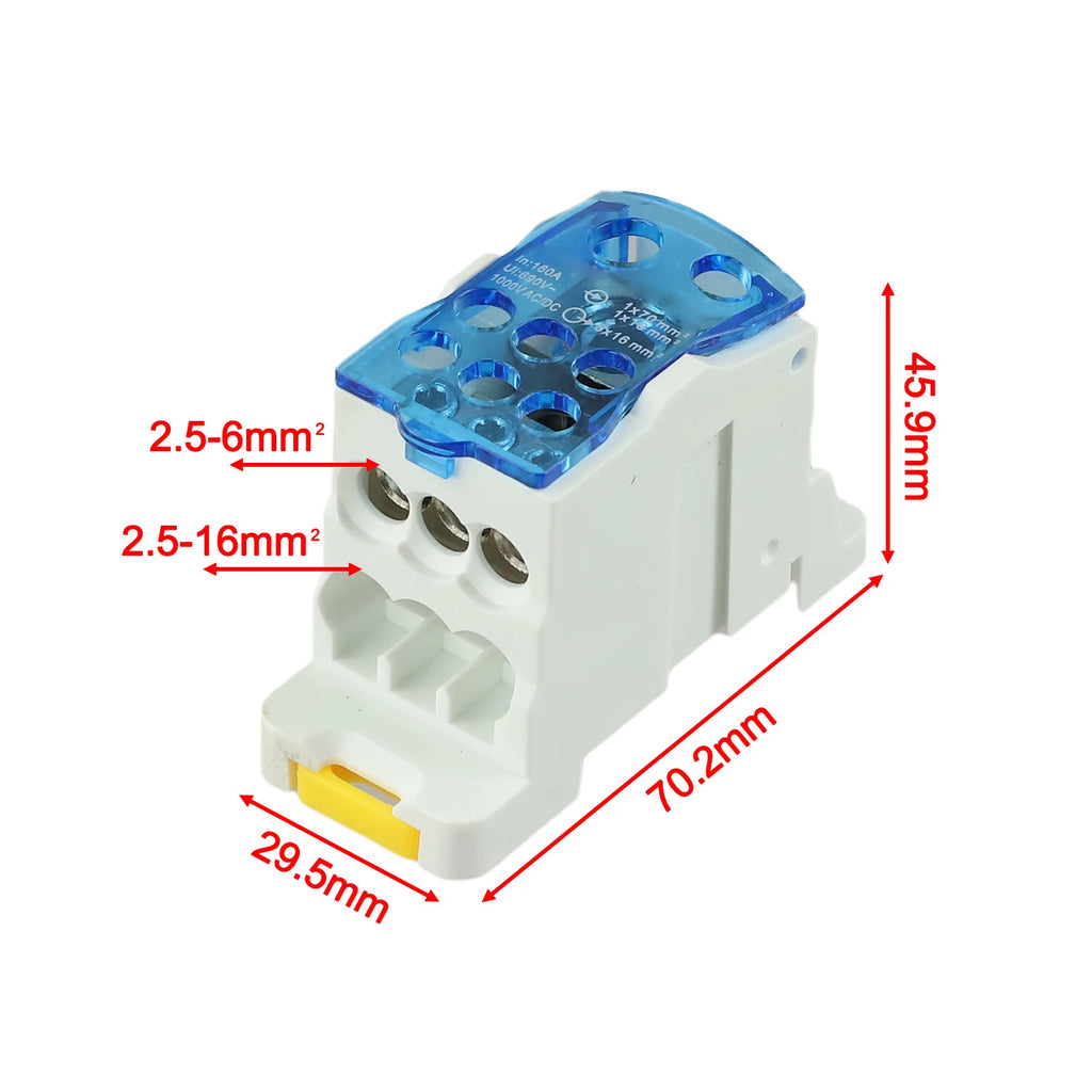 80A ~500A Electric Split Din Rail Terminal Block Junction Box Power Wire Electrical Connector Terminal Block Connector Oasis Select