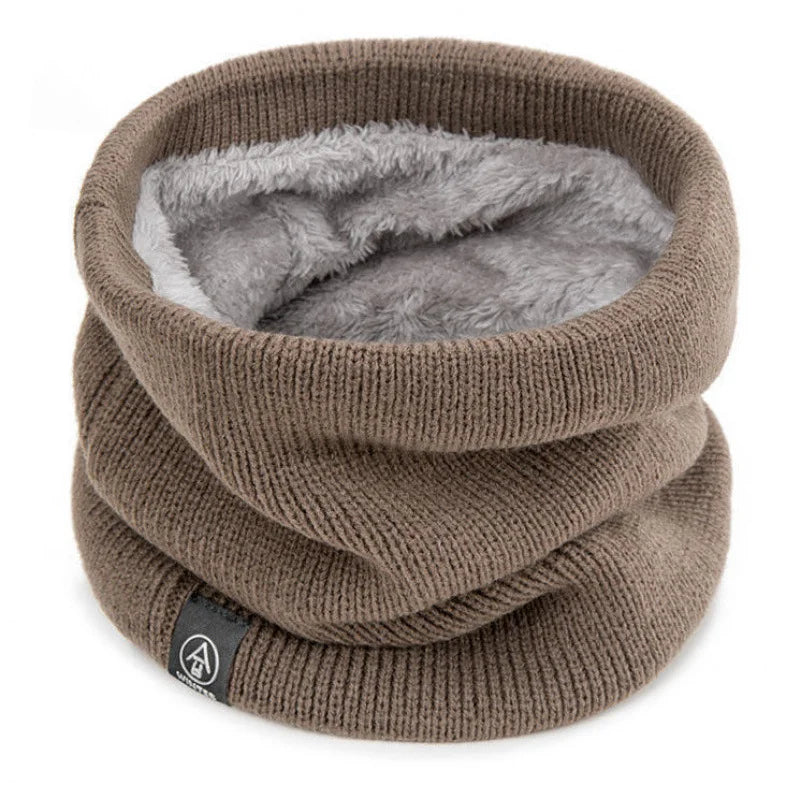 Knitted Solid Color Scarves Warm Thickened Neck Scarfs Ski Face Mask Tube Circle Scarf for Skiing Hiking C ycling Neck Warmer Oasis Select Khaki