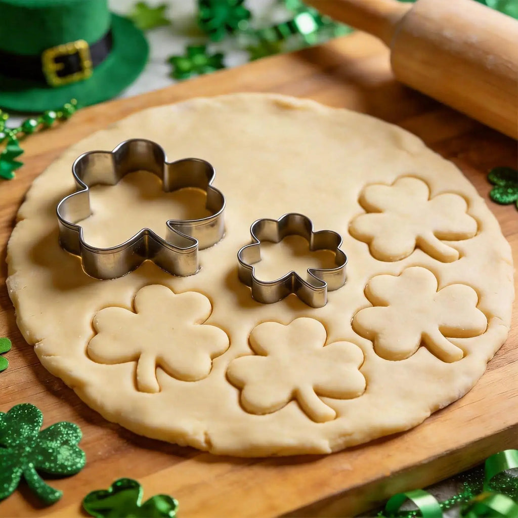 3Pcs Cookie Cutter Patrick's Day Clover Shaped Stainless Steel Mold DIY Cake Sugarcraft Pastry Biscuits Mould Baking Tool Oasis Select