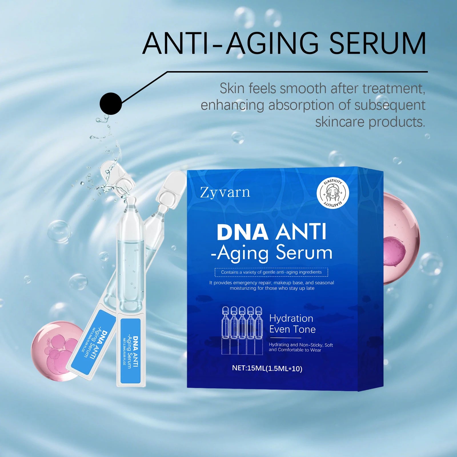 Anti Aging Serum DNA Sodium Face Essence for Hydrating Firming Lifting Improve Skin Elasticity Anti Sagging Smoothing Skin Care Oasis Select