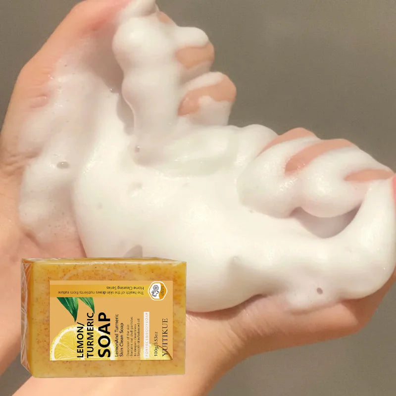 YUITIKUE Lemon Turmeric Glow Soap – Brighten & Exfoliate 100g