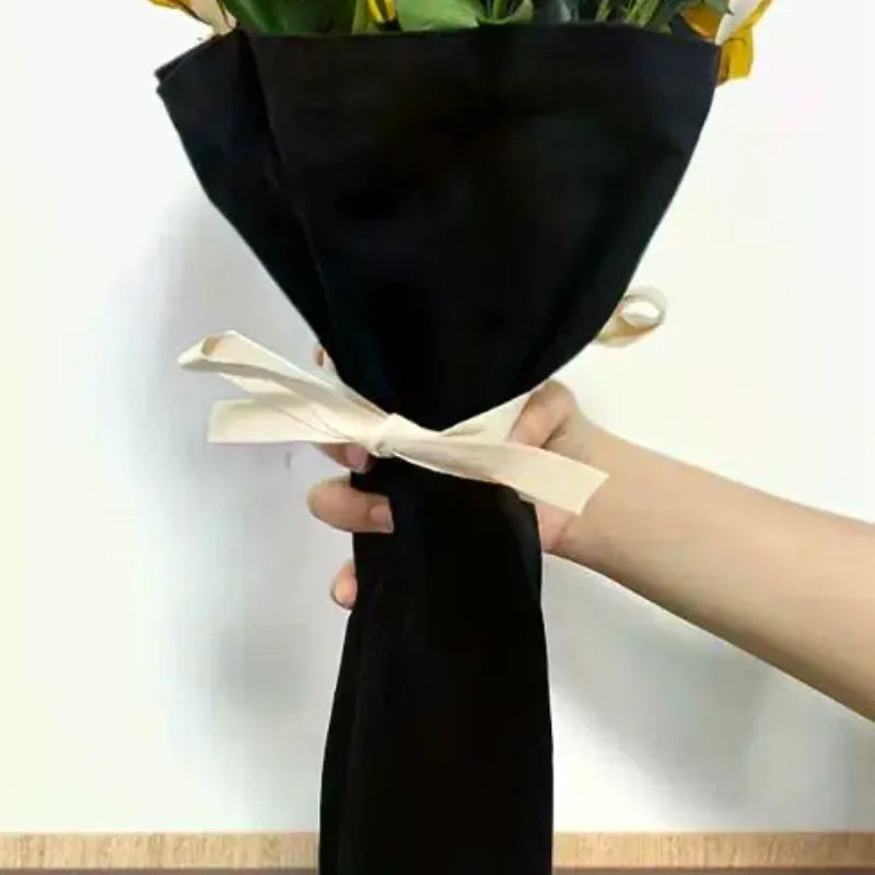 Reusable Canvas Flower Tote Bag | Tie Closure & Long Straps