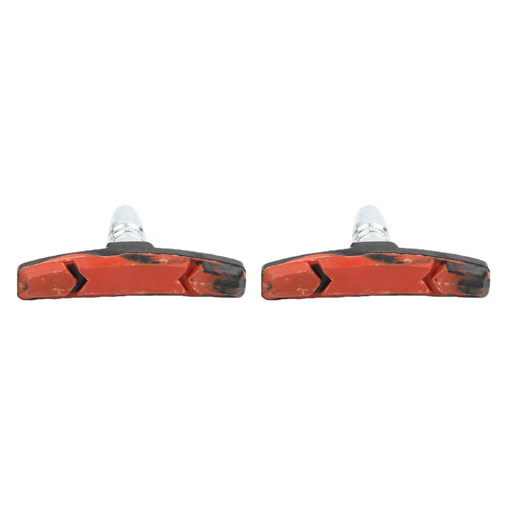 2pcs Bicycle Rubber Alloy V Brake Pad MTB Road Mountain Bike Replacement Break Block For Outdoor Cycling Sports Riding Accessory Oasis Select