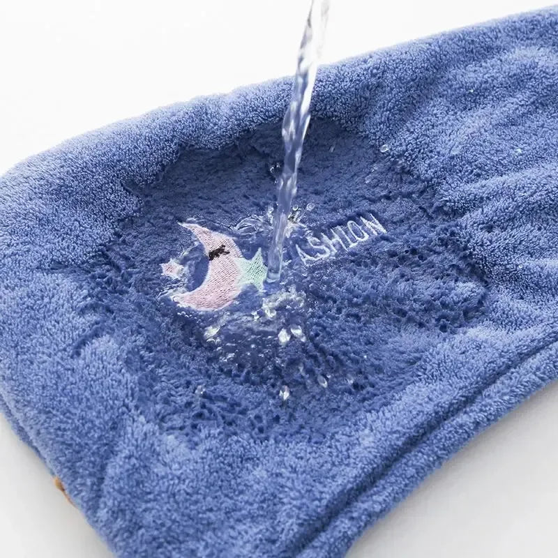 1pc Quickly Dry Hair Hat Super Absorbent Soft Bathroom Women Head Towels Girls Cute Hair Towel Hair Dry Wrap Bonnets Oasis Select
