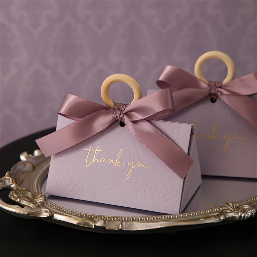 Large Triangle Shape Paper Bag Packaging Box With Handles Wedding Gifts For Guests Candy Boxes For Wedding Baby Shower Party Oasis Select