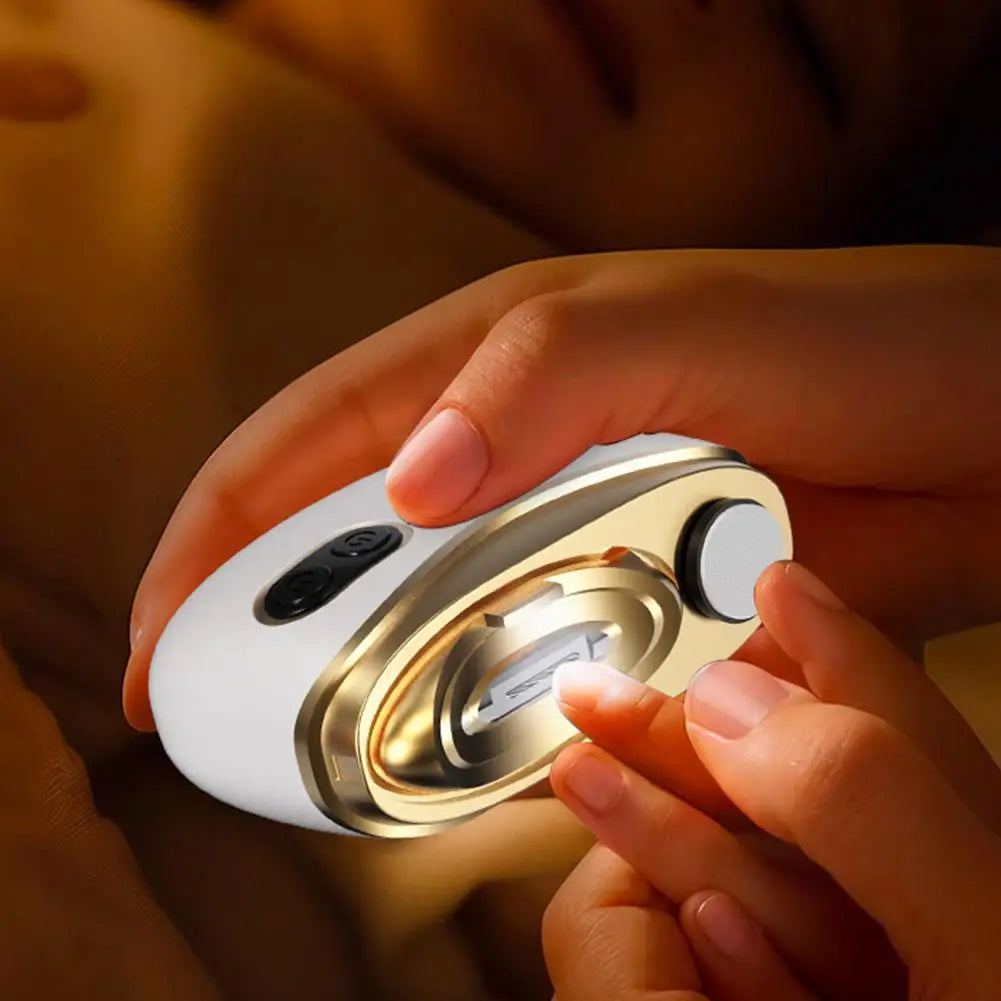 2-in-1 Electric Nail Clipper & Polisher with LED Light | USB Electric Nail Clipper Oasis Select