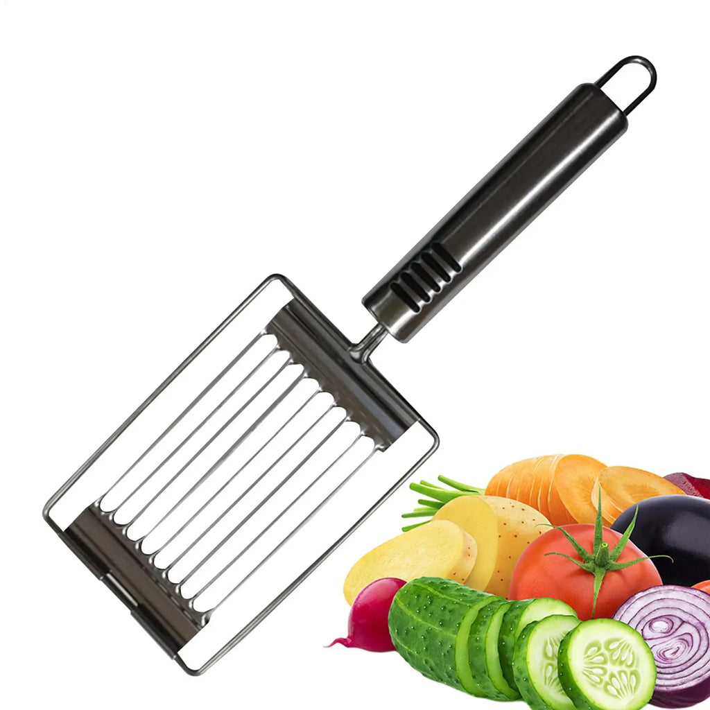 Stainless steel Hand Slicer Handheld Boiled Egg Slicer Onion Chopper Kitchen Gadgets Tomato Slicing Tool for Egg Ham Fruit Oasis Select