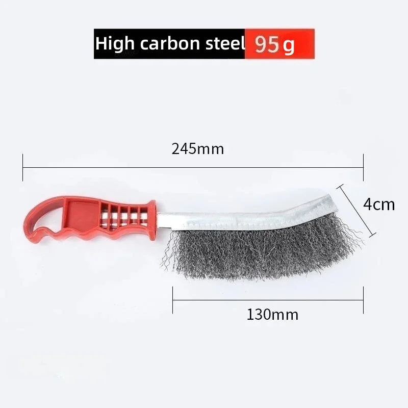 1pc Wire Brushe Brass Plated Steel Wire Stainless Steel Wire Brush Grill Cleaner BBQ Grill Steel Wire Brush Cleaning Tools Oasis Select High carbon steel