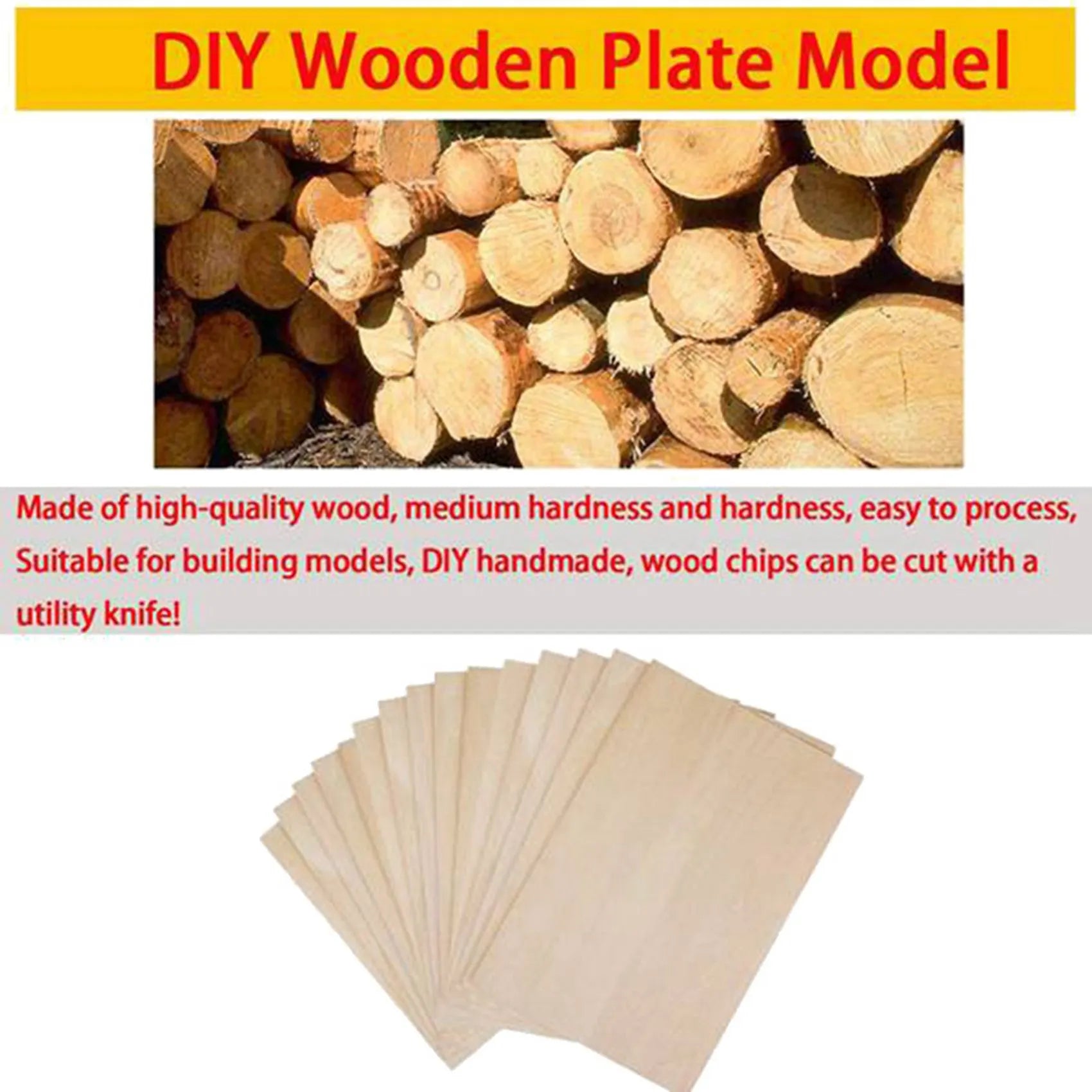 LIKE WISH 20 Pack Unfinished Wood Sheets,Glued Laminated Wood Thin Wood Board For House Aircraft Ship Boat Arts And Crafts,DIY O Oasis Select