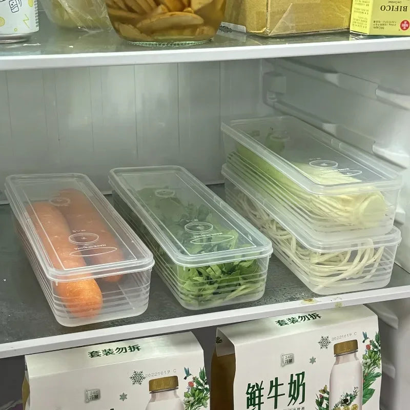 1/5PCS Fresh Box Refrigerator Storage Boxes Scallions Food Container, fresh-keeping Food Boxes,Transparent Sealed Storage Box Oasis Select