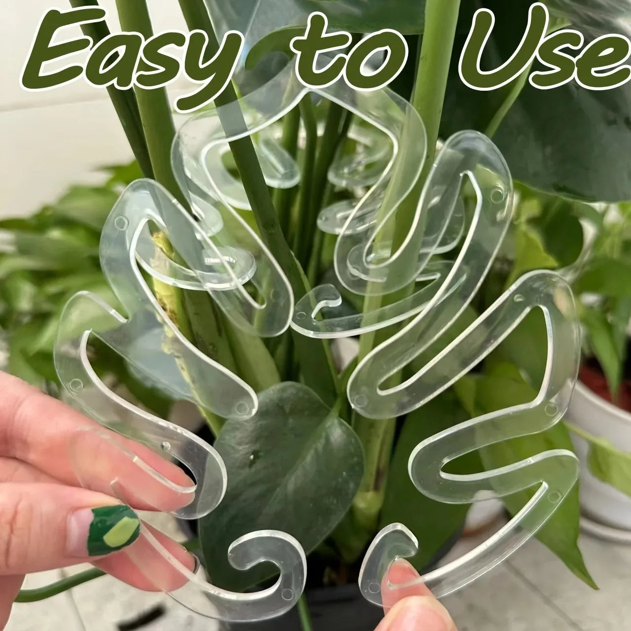 Monstera Shaped Plant Support Easy Installation Decorative Plant Stand Leaf Shape Plants Pole Sturdy Alloy Support Pile Garden Oasis Select
